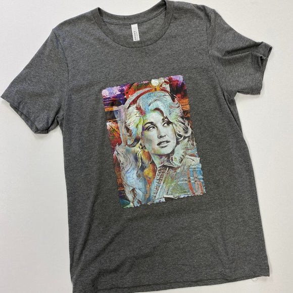 Grey Vintage Dolly Parton Graphic Tee - Picture 1 of 1